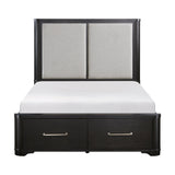 Gilbert Charcoal King Storage Platform Bed by Homelegance at Eve Furniture