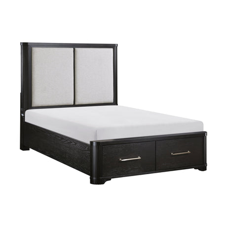 Gilbert Charcoal King Storage Platform Bed by Homelegance at Eve Furniture