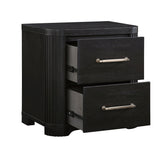 Gilbert Charcoal Nightstand by Homelegance at Eve Furniture