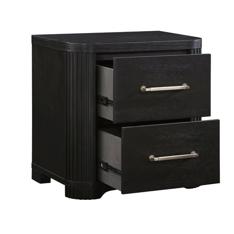 Gilbert Charcoal Nightstand by Homelegance at Eve Furniture
