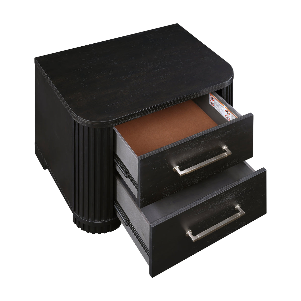 Gilbert Charcoal Nightstand by Homelegance at Eve Furniture