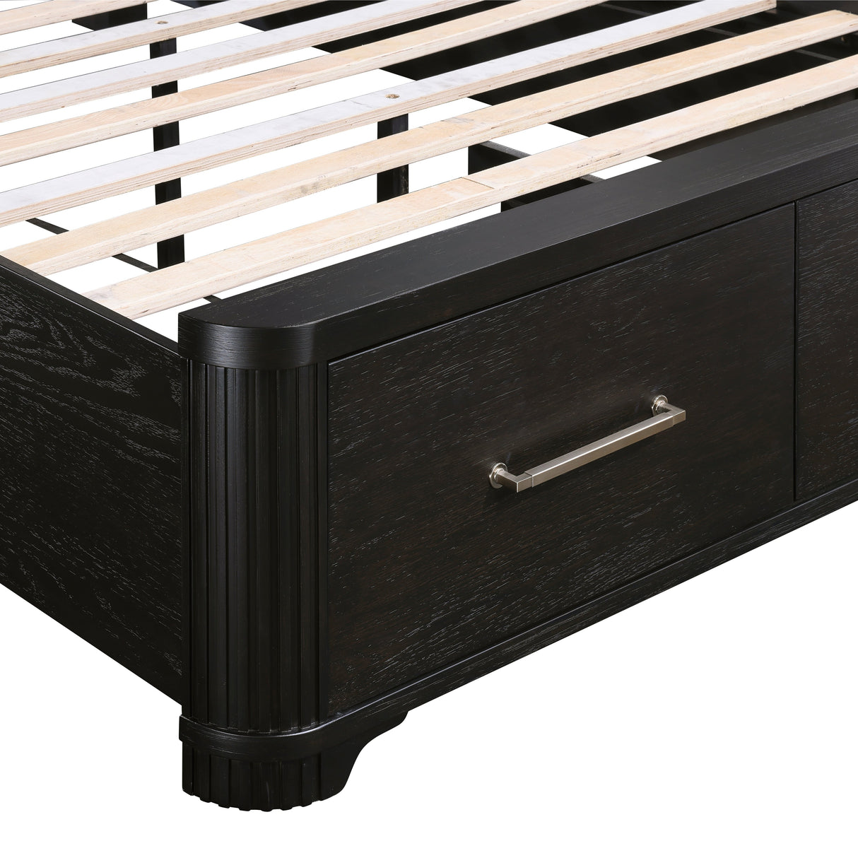 Gilbert Charcoal Queen Storage Platform Bed by Homelegance at Eve Furniture