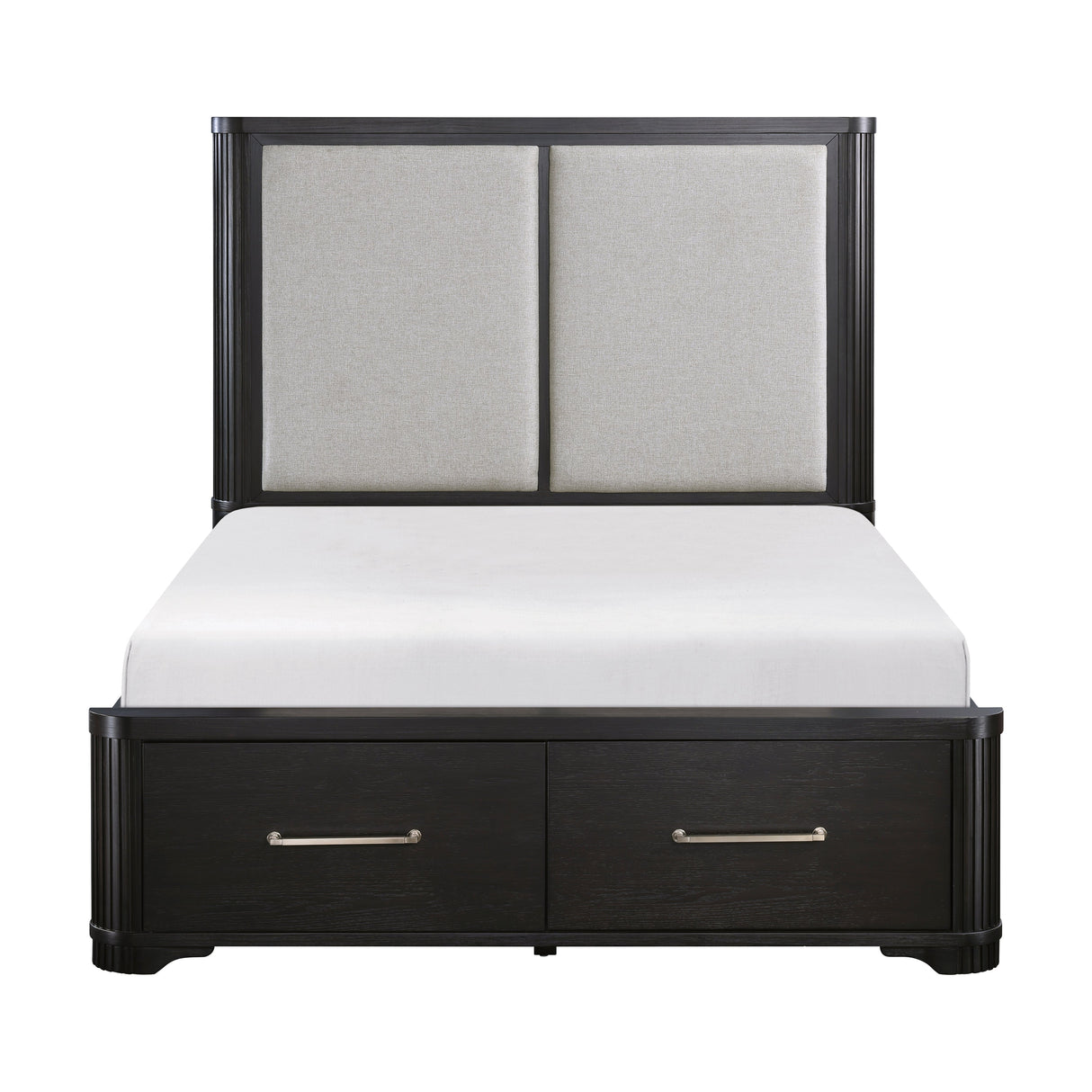 Gilbert Charcoal Queen Storage Platform Bed by Homelegance at Eve Furniture