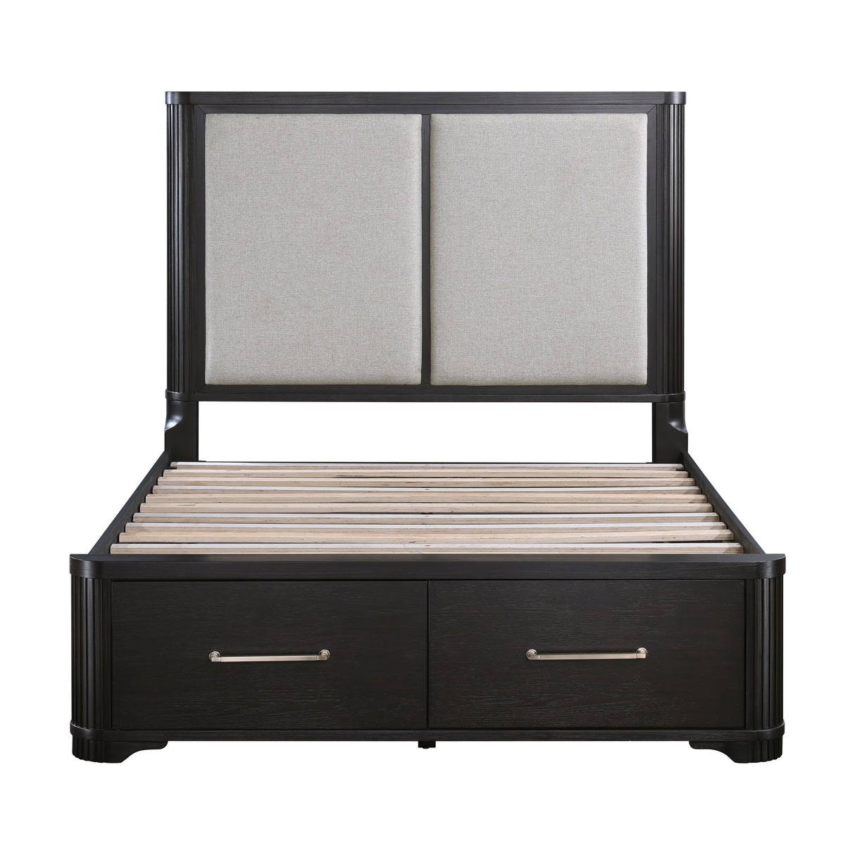 Gilbert Charcoal Queen Storage Platform Bed by Homelegance at Eve Furniture
