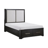 Gilbert Charcoal Queen Storage Platform Bed by Homelegance at Eve Furniture