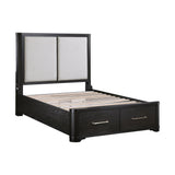 Gilbert Charcoal Storage Platform Bedroom Set by Homelegance at Eve Furniture