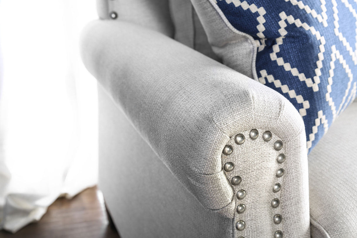 Giovanni Beige/Blue Sofa by Furniture of America at Eve Furniture