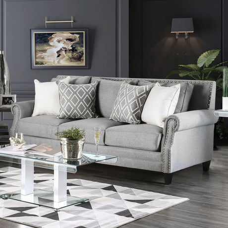 Giovanni Gray Sofa by Furniture of America at Eve Furniture