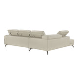 Giselle Beige Leather 2-Piece Sectional with Left Chaise by Homelegance at Eve Furniture