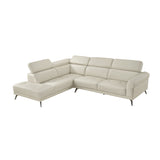 Giselle Beige Leather 2-Piece Sectional with Left Chaise by Homelegance at Eve Furniture