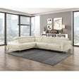 Giselle Beige Leather 2-Piece Sectional with Left Chaise by Homelegance at Eve Furniture