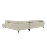 Giselle Beige Leather 2-Piece Sectional with Right Chaise by Homelegance at Eve Furniture