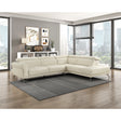 Giselle Beige Leather 2-Piece Sectional with Right Chaise by Homelegance at Eve Furniture