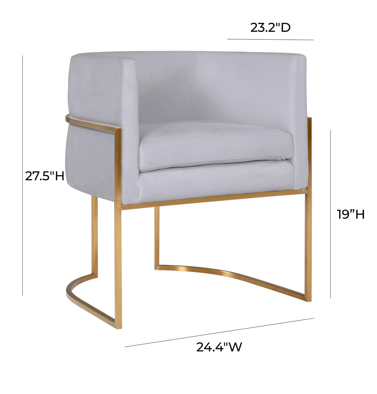 Giselle Velvet Dining Chair with Gold Base by Inspire Me! Home Decor by TOV Furniture at Eve Furniture