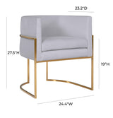 Giselle Velvet Dining Chair with Gold Base by Inspire Me! Home Decor by TOV Furniture at Eve Furniture