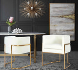 Giselle Velvet Dining Chair with Gold Base by Inspire Me! Home Decor by TOV Furniture at Eve Furniture