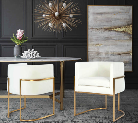 Giselle Velvet Dining Chair with Gold Base by Inspire Me! Home Decor by TOV Furniture at Eve Furniture