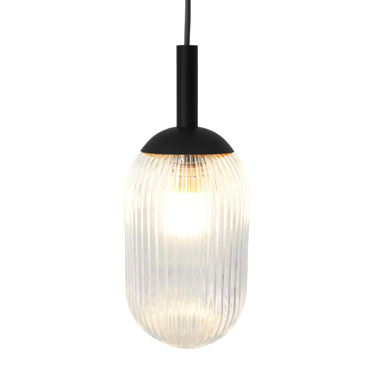 Giza Pendant Lamp - Black and Clear by Ashcroft Imports at Eve Furniture