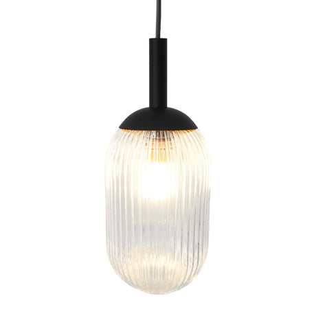 Giza Pendant Lamp - Black and Clear by Ashcroft Imports at Eve Furniture
