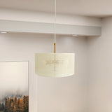 Glacier Pendant Lamp - Oak + Natural + Gold by Ashcroft Imports at Eve Furniture