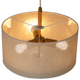Glacier Pendant Lamp - Oak + Natural + Gold by Ashcroft Imports at Eve Furniture