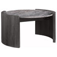 Gladstone Distressed Gray Round Faux Marble Top Coffee Table by Coaster at Eve Furniture