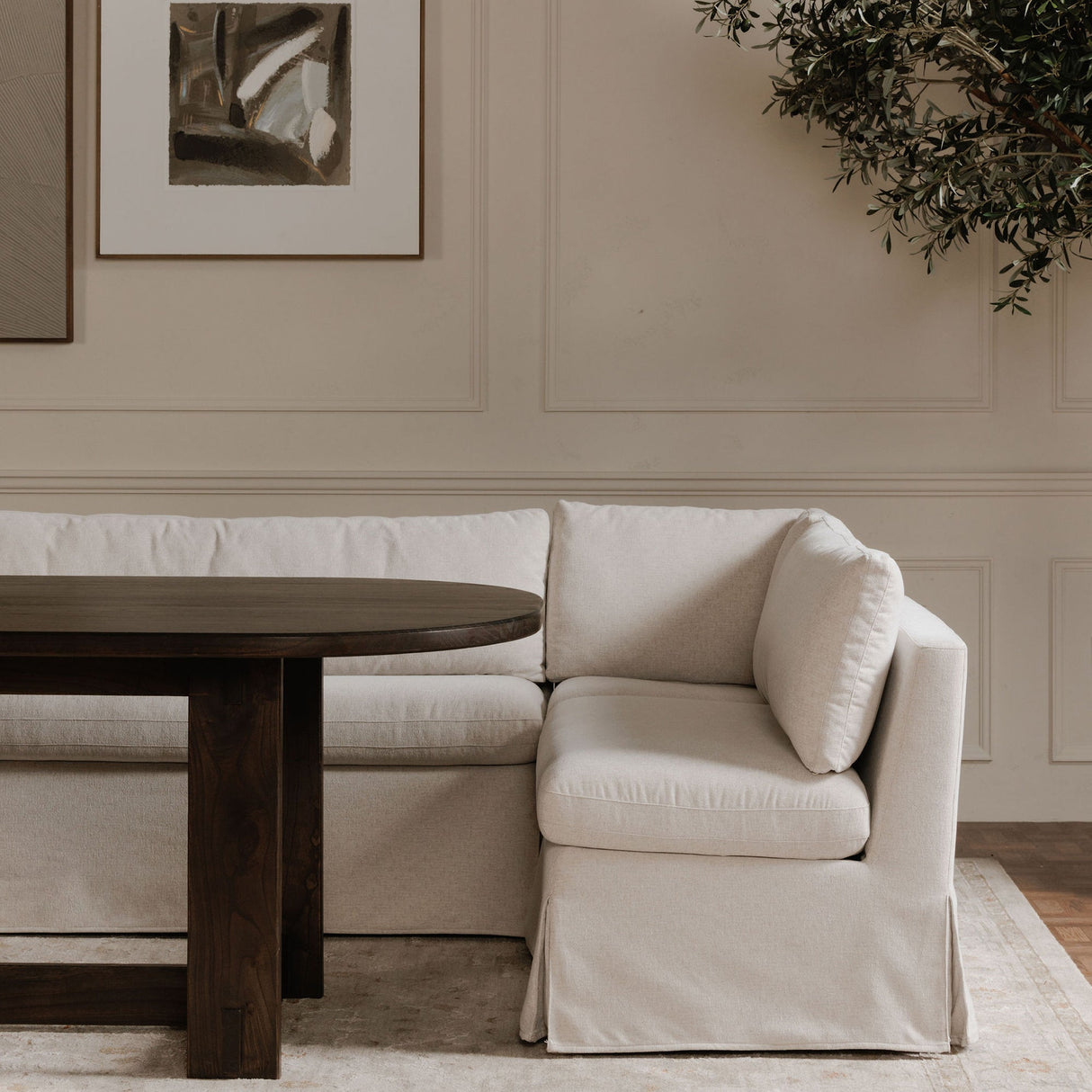 Glenn Dark Brown Oval Dining Table by Moe's Home at Eve Furniture