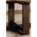 Glenn Dark Brown Round Dining Table by Moe's Home at Eve Furniture