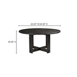 Glenn Dark Brown Round Dining Table by Moe's Home at Eve Furniture