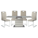 Glissand Chrome Metal/Gray Dining Set by Homelegance at Eve Furniture