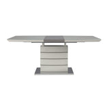 Glissand Chrome Metal/Gray Dining Table by Homelegance at Eve Furniture