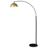 Gloria Black 74-inch Arched Dome Shade Metal Floor Lamp by Coaster at Eve Furniture