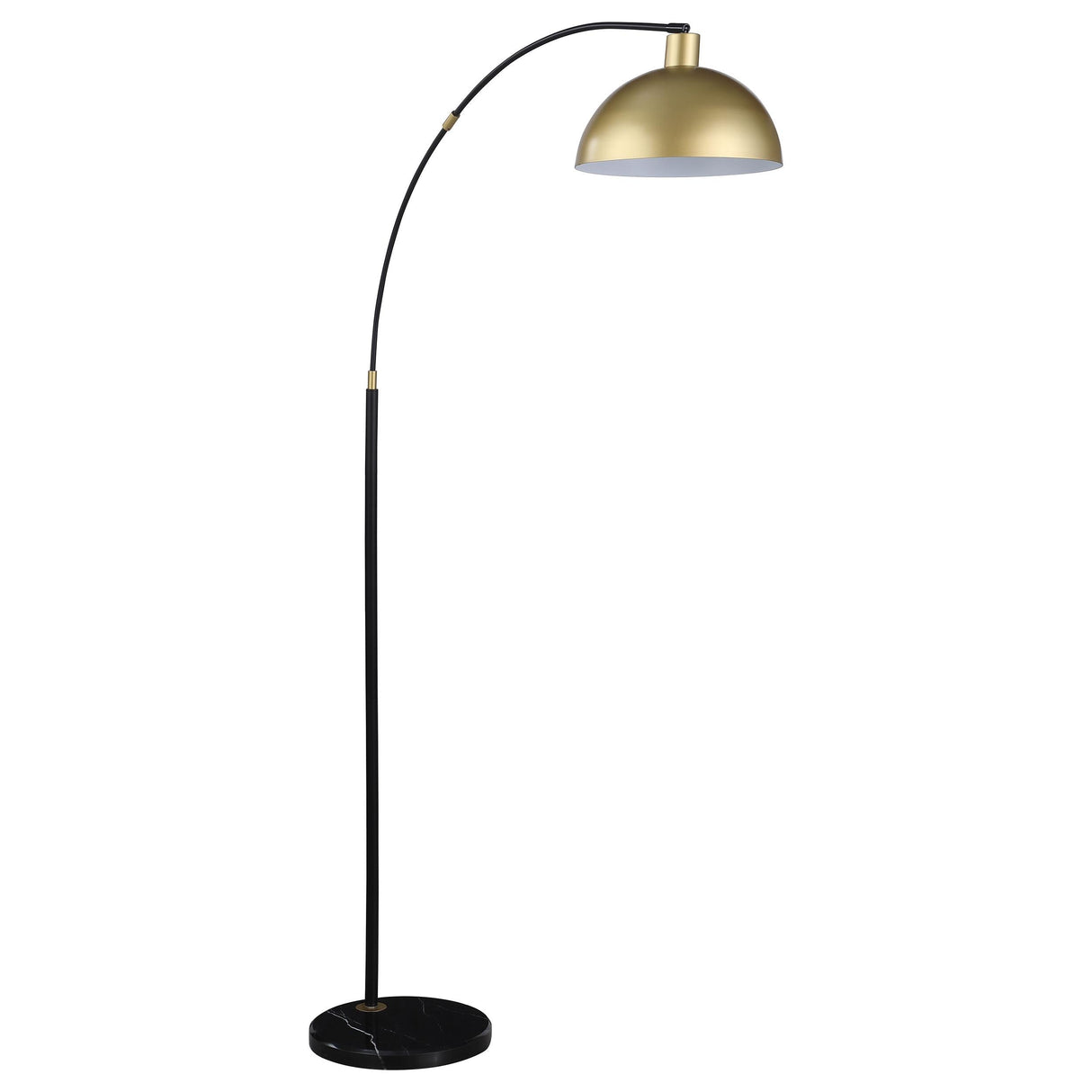 Gloria Black 74-inch Arched Dome Shade Metal Floor Lamp by Coaster at Eve Furniture