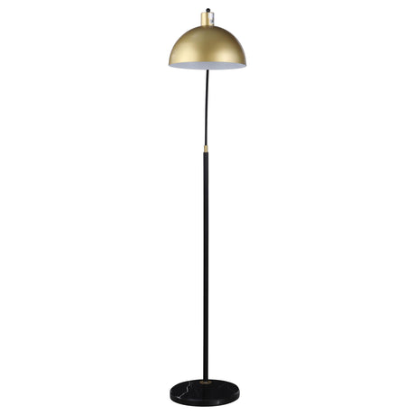 Gloria Black 74-inch Arched Dome Shade Metal Floor Lamp by Coaster at Eve Furniture