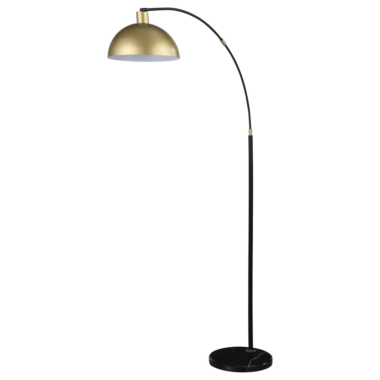 Gloria Black 74-inch Arched Dome Shade Metal Floor Lamp by Coaster at Eve Furniture