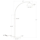 Gloria Black 74-inch Arched Dome Shade Metal Floor Lamp by Coaster at Eve Furniture