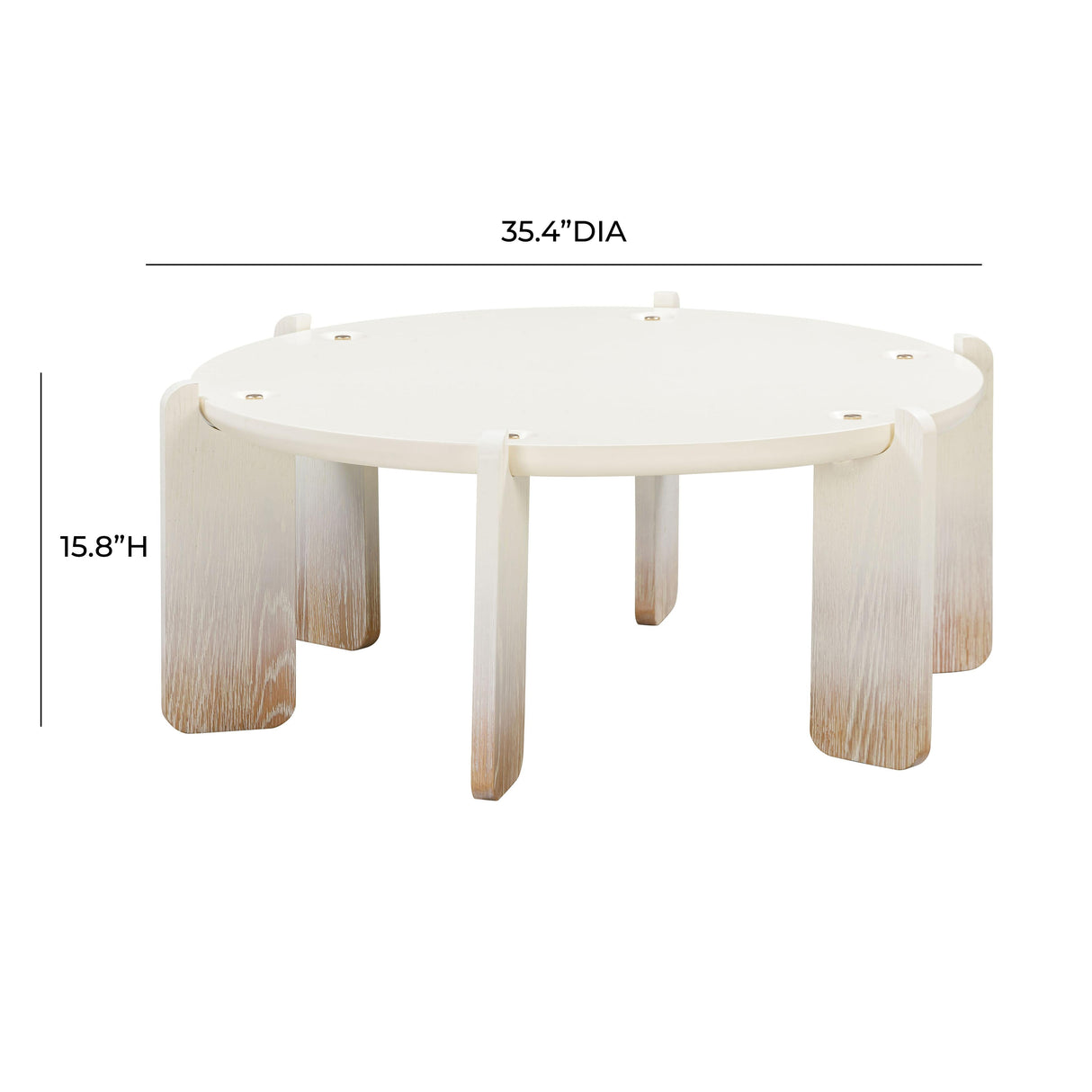 Gloria Cream Oak Coffee Table by TOV Furniture at Eve Furniture