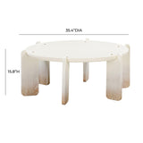 Gloria Cream Oak Coffee Table by TOV Furniture at Eve Furniture