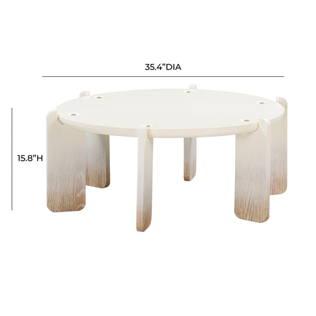 Gloria Cream Oak Coffee Table by TOV Furniture at Eve Furniture