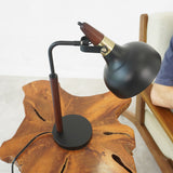 GlowLite Black Table Lamp with Cone Shade by Ashcroft Imports at Eve Furniture