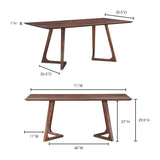 Godenza Brown Rectangular Dining Table by Moe's Home at Eve Furniture