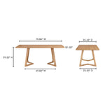 Godenza Oak Rectangular Dining Table by Moe's Home at Eve Furniture