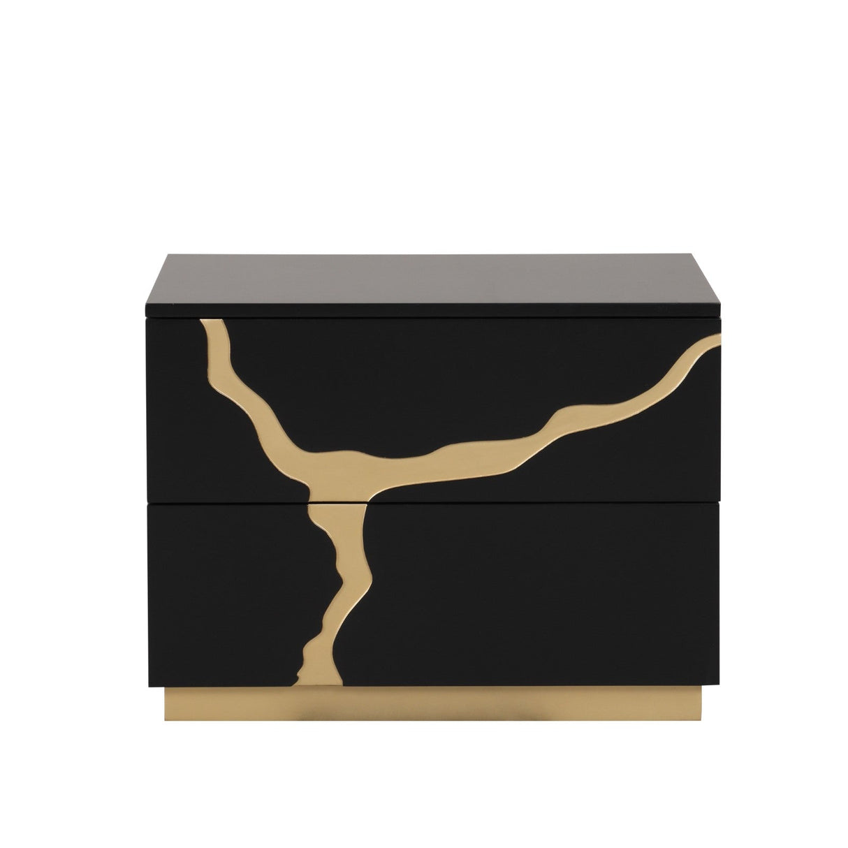 Goldsberg Black/Gold Nightstand by Furniture of America at Eve Furniture