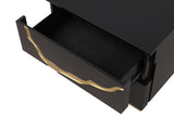 Goldsberg Black/Gold Nightstand by Furniture of America at Eve Furniture