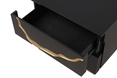 Goldsberg Black/Gold Nightstand by Furniture of America at Eve Furniture