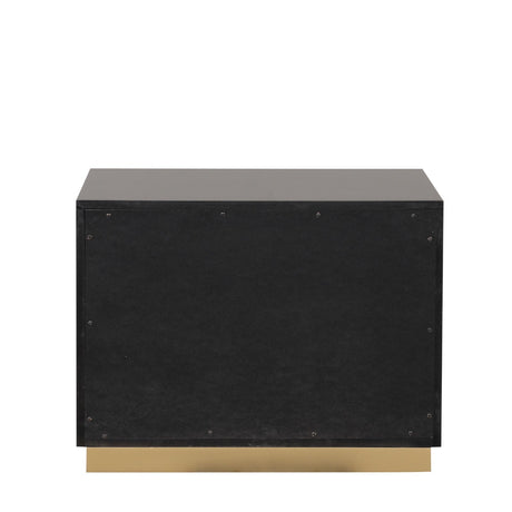 Goldsberg Black/Gold Nightstand by Furniture of America at Eve Furniture