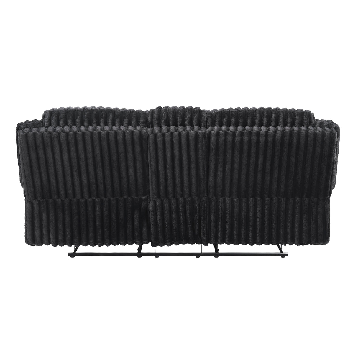 Goodland Black Double Reclining Love Seat with Center Console by Homelegance at Eve Furniture