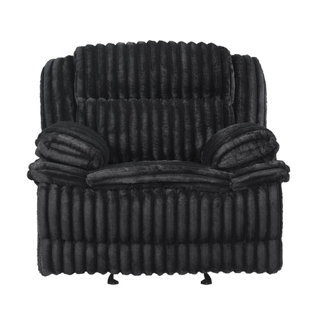 Goodland Black Glider Reclining Chair by Homelegance at Eve Furniture