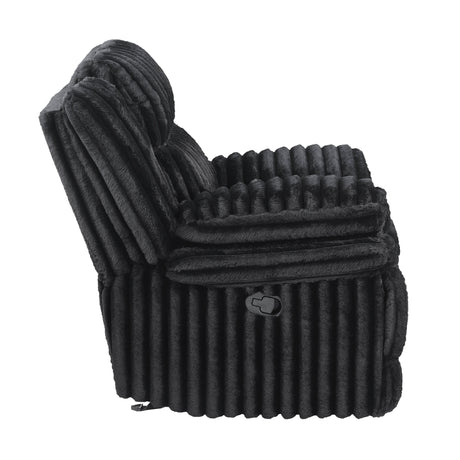 Goodland Black Glider Reclining Chair by Homelegance at Eve Furniture