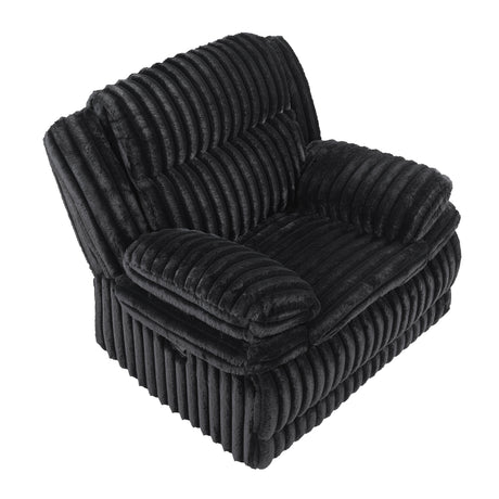 Goodland Black Glider Reclining Chair by Homelegance at Eve Furniture